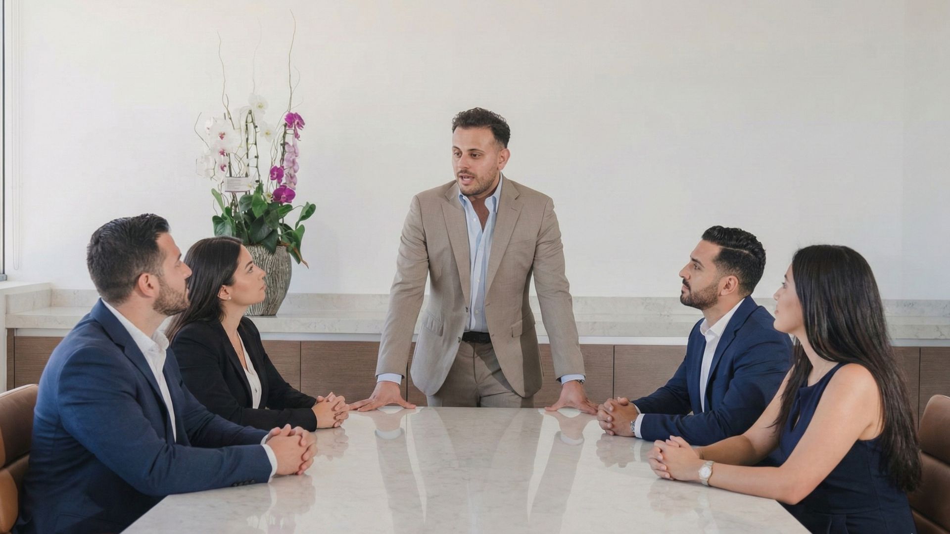 Team strategy meeting